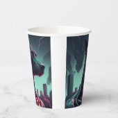 Der futuristische große Tank der Roboterbegleitung Pappbecher (Links)