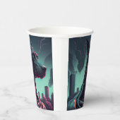 Der futuristische große Tank der Roboterbegleitung Pappbecher (Rechts)