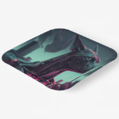 Der futuristische große Tank der Roboterbegleitung Pappteller (Gewinkelt)