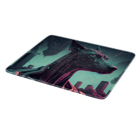 Der futuristische große Tank der Roboterbegleitung Schneidebrett (Ecke)