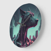 Der futuristische große Tank der Roboterbegleitung Wanduhr (Winkel)