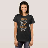 Der Gabelstaplertod lächelt nur am Gabelstapler T-Shirt (Vorne ganz)