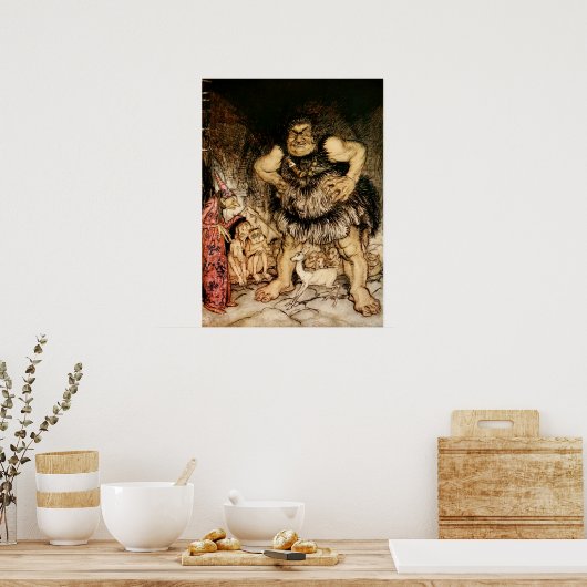 Der Galligantuer und der verwöhnte alte Zauberküns Poster (Küche)