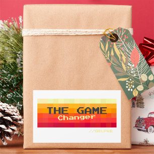 Der Game Changer Girl Power Rechteckiger Aufkleber