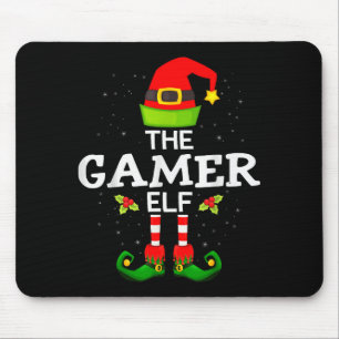 Der Gamer-Elf-Weihnachts-Familien-Pyjama Mousepad