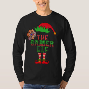 Der Gamer-Elf-Weihnachts-Familien-Pyjama T-Shirt