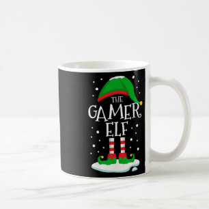 Der Gamer-Elf-Weihnachtsfamilien-Matching-Xmas-Vid Kaffeetasse