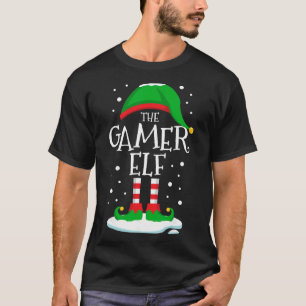 Der Gamer-Elf-Weihnachtsfamilien-Matching-Xmas-Vid T-Shirt