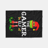 Der Gamer-Elf-Weihnachtsfamilien-Pyjama Fleecedecke (Vorderseite (Horizontal))