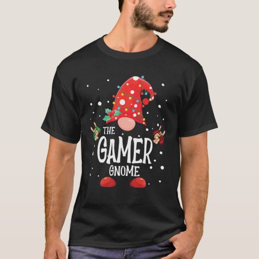 Der Gamer Gnome Matching Family Gnome Pa T-Shirt (Vorderseite)