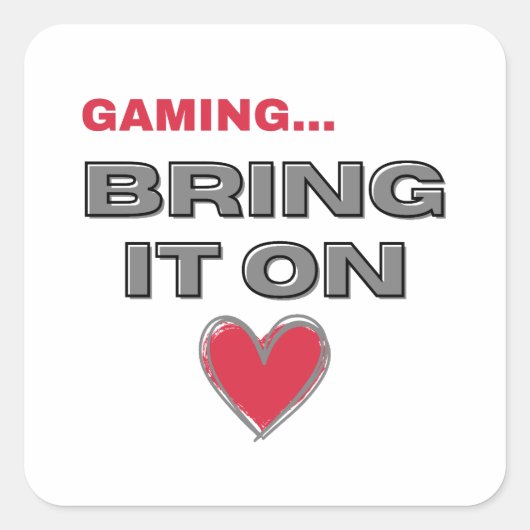 Der Gamer  Quadratischer Aufkleber (Vorderseite)