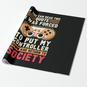 Der Gamer war gezwungen, meinen Controller zu stel Geschenkpapier