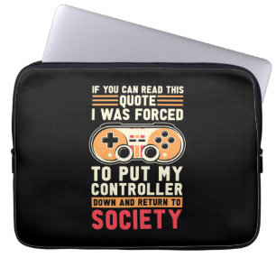 Der Gamer war gezwungen, meinen Controller zu stel Laptopschutzhülle