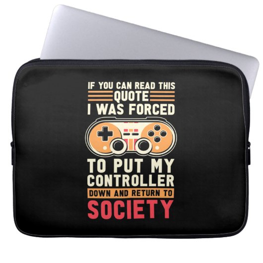 Der Gamer war gezwungen, meinen Controller zu stel Laptopschutzhülle (Vorderseite)