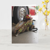 Der Gang und der LKW des Feuerwehrmannes Karte (Gelbe Blume)