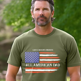Der ganze amerikanische Vater Personalisiert Vater T-Shirt