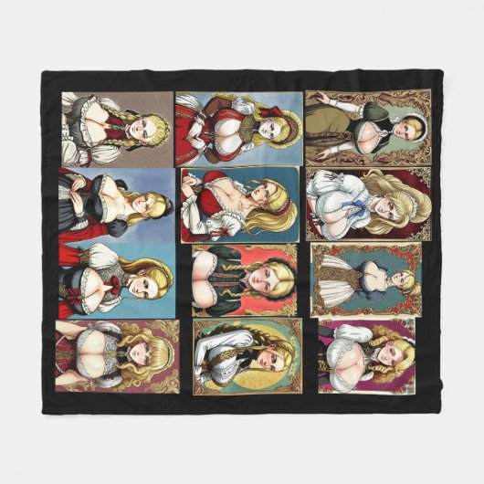 Der ganze Jahrmarkt Maidens Fleecedecke (Vorderseite (Horizontal))