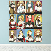 Der ganze Jahrmarkt Maidens Leinwanddruck (Insitu (Holzboden))