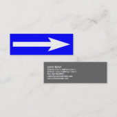 Der ganze Punkt - blau, weiß und grau Mini Visitenkarte (Vorne/Hinten)