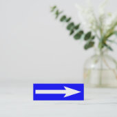 Der ganze Punkt - blau, weiß und grau Mini Visitenkarte (Stehend Vorderseite)