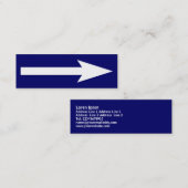 Der ganze Punkt - dunkelblau und weiß Mini Visitenkarte (Vorne/Hinten)