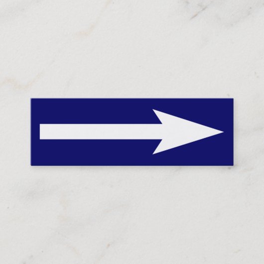 Der ganze Punkt - dunkelblau und weiß Mini Visitenkarte (Vorderseite)