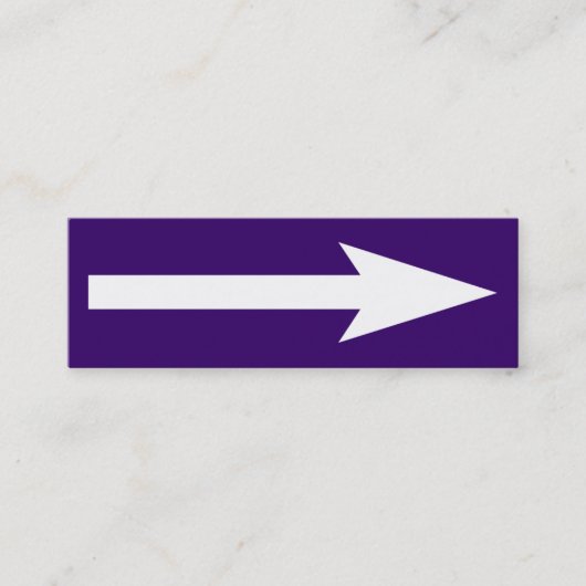 Der ganze Punkt - dunkles violettes und weiß Mini Visitenkarte (Vorderseite)