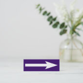 Der ganze Punkt - dunkles violettes und weiß Mini Visitenkarte (Stehend Vorderseite)
