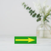 Der ganze Punkt - Grün, Gelb und Grau Mini Visitenkarte (Stehend Vorderseite)