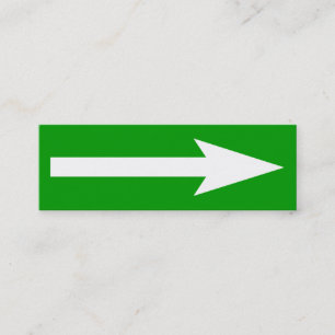 Der ganze Punkt - grün, weiß und grau Mini Visitenkarte