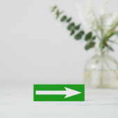 Der ganze Punkt - grün, weiß und grau Mini Visitenkarte (Stehend Vorderseite)