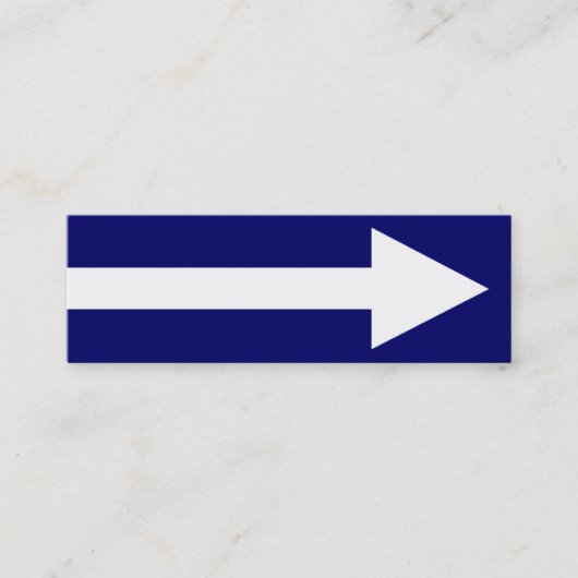 Der ganze Punkt II - dunkelblau und weiß Mini Visitenkarte (Vorderseite)