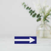 Der ganze Punkt II - dunkelblau und weiß Mini Visitenkarte (Stehend Vorderseite)