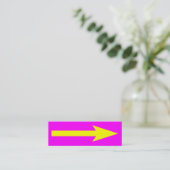 Der ganze Punkt - Magenta, Gelb und Grau Mini Visitenkarte (Stehend Vorderseite)