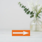 Der ganze Punkt - orange, weiß und grau Mini Visitenkarte (Stehend Vorderseite)