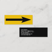 Der ganze Punkt - schwarz und orange Mini Visitenkarte (Vorne/Hinten)