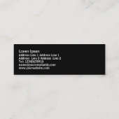 Der ganze Punkt - schwarz und orange Mini Visitenkarte (Rückseite)