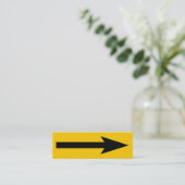 Der ganze Punkt - schwarz und orange Mini Visitenkarte (Stehend Vorderseite)