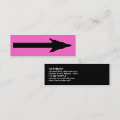 Der ganze Punkt - Schwarzes mit Rosa Mini Visitenkarte (Vorne/Hinten)