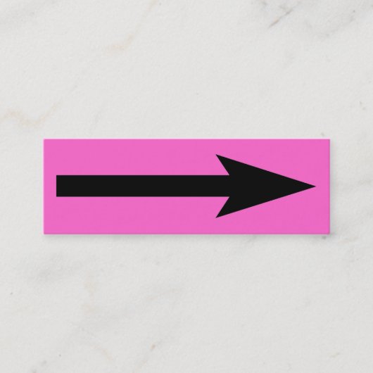 Der ganze Punkt - Schwarzes mit Rosa Mini Visitenkarte (Vorderseite)