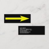 Der ganze Punkt - Schwarzes und Gelb Mini Visitenkarte (Vorne/Hinten)