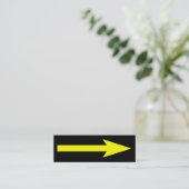 Der ganze Punkt - Schwarzes und Gelb Mini Visitenkarte (Stehend Vorderseite)