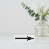 Der ganze Punkt - Schwarzweiss Mini Visitenkarte (Stehend Vorderseite)