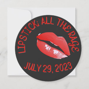 Der ganze Rage National Lipstick Day 2023 Red Lips Feiertagskarte