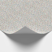 Der ganze Regenbogen farbenfrohe, gesprenkelte Pun Geschenkpapier (Ecke)