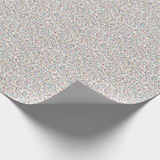 Der ganze Regenbogen farbenfrohe, gesprenkelte Pun Geschenkpapier (Ecke)