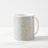 Der ganze Regenbogen farbenfrohe, gesprenkelte Pun Kaffeetasse (VorderseiteRechts)