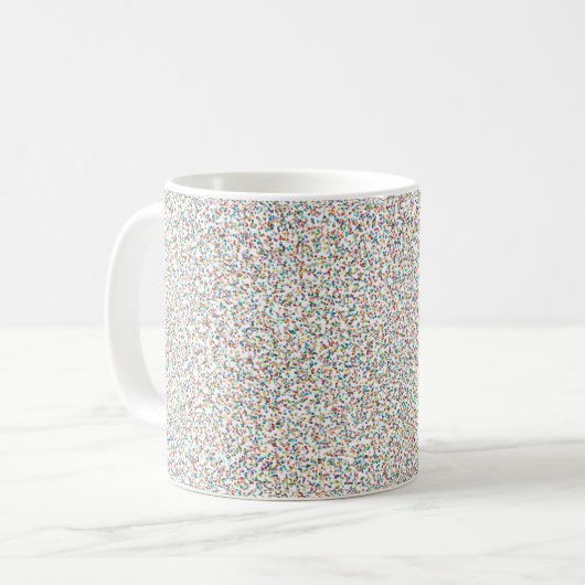 Der ganze Regenbogen farbenfrohe, gesprenkelte Pun Kaffeetasse (Vorderseite Links)