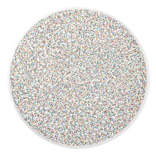 Der ganze Regenbogen farbenfrohe, gesprenkelte Pun Keramikknauf (Vorderseite)