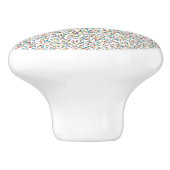 Der ganze Regenbogen farbenfrohe, gesprenkelte Pun Keramikknauf (Seitenansicht)